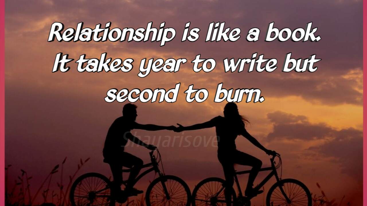 Relationship is like a book
