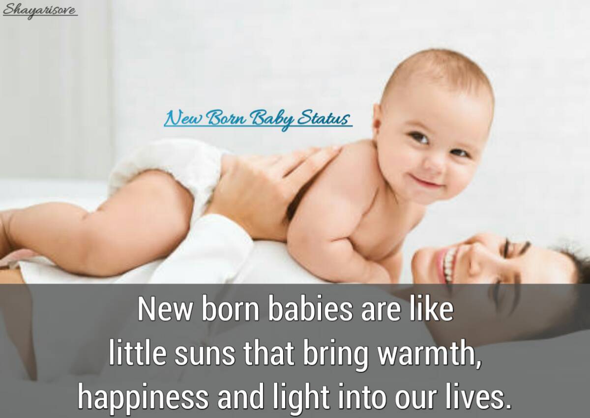 Latest [100] New Born Baby Status In English | Baby Quotes & Captions -  Shayarisove