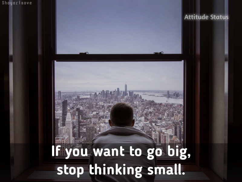 Stop think small