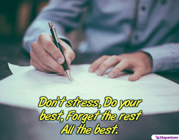 All The Best For Your Exam Quotes In English